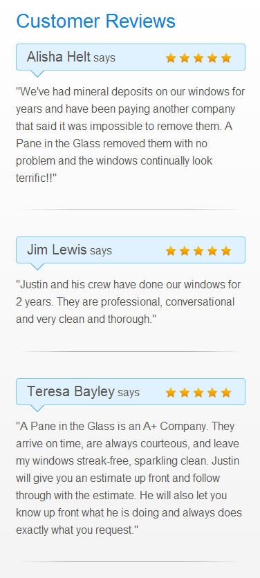 Window Washing Reviews